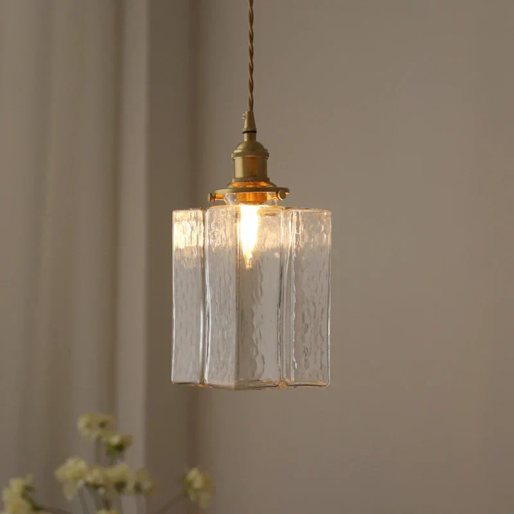 Lyra Ceiling Light With Sculptural Glass Pendant Fixture