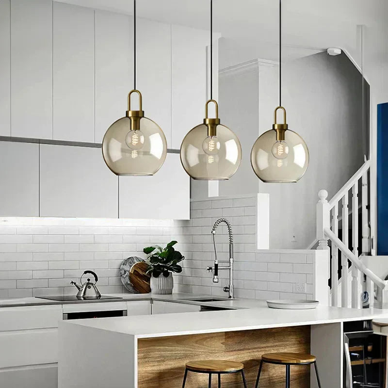 Modern Smoke Glass Pendant Light