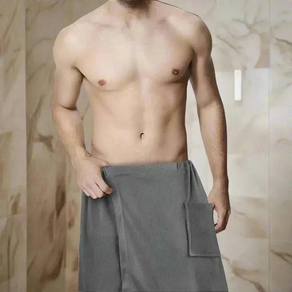 Albornoz de toalla convertible y suave — toalla de baño portátil desplegable
