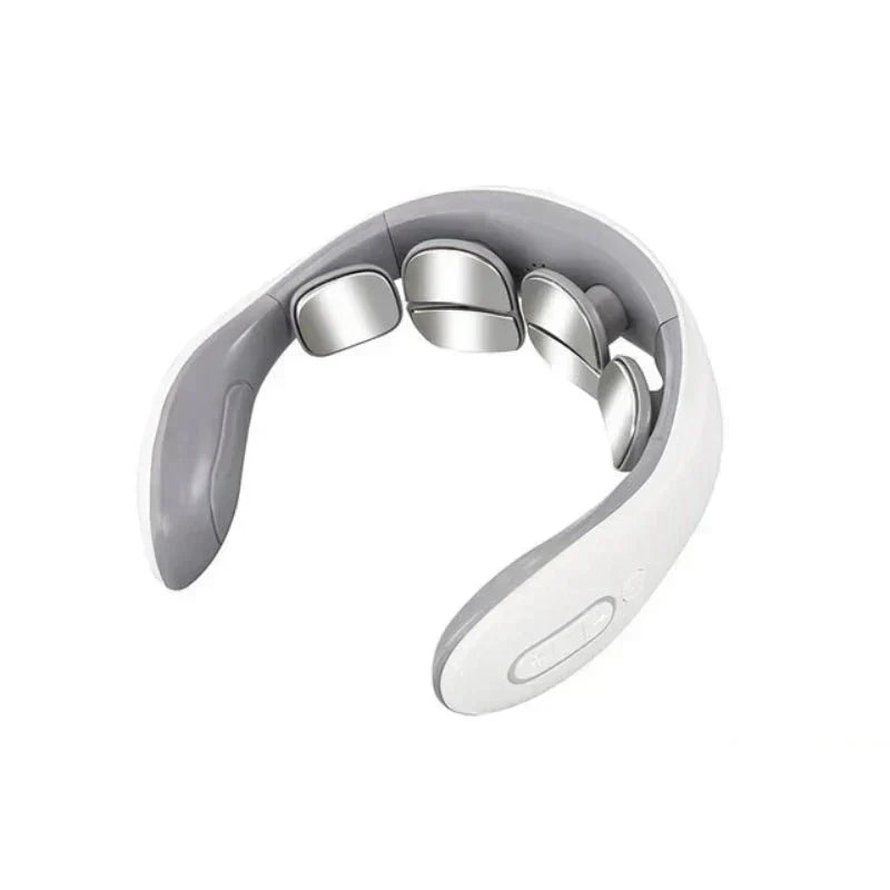 HaloNex Smart Neck Massager z funkcją podgrzewania — kompaktowe urządzenie wibracyjne i pulsacyjne, 5 prędkości