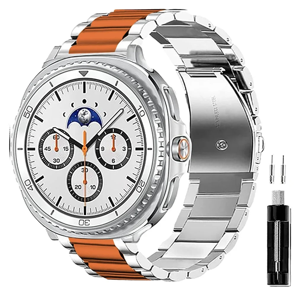 سوار موصلات من الفولاذ المقاوم للصدأ - لساعات Galaxy Watch 9 وWatch 8 وWatch 8 Classic
