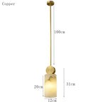 Trafalgar Nordic Marble Copper LED Pendant Lights