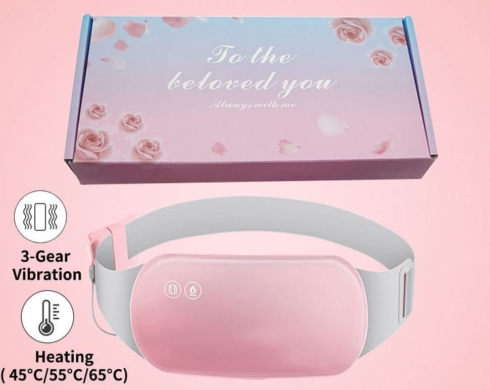 Chauffe-ventre électrique sans fil — Batterie rechargeable, chaleur et vibrations douces