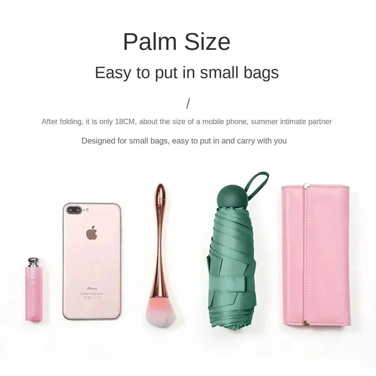 Nexa Capsule Compact Travel Umbrella — Single-Motion Open, Pocket-Fitting Case