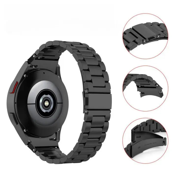 Bracelet en acier inoxydable pour Samsung Galaxy Watch 4 et 5 — Détachement rapide 40/44 mm