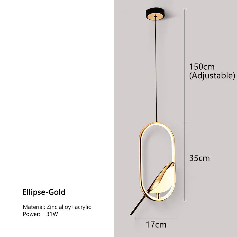 Lumina Nightbird LED Pendant Lamp, Chandelier For Kitchen And Bedroom
