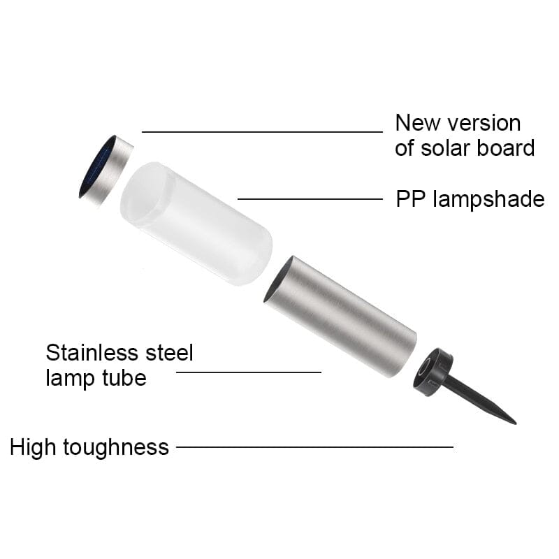 Solar Röhren-Gartenlampen
