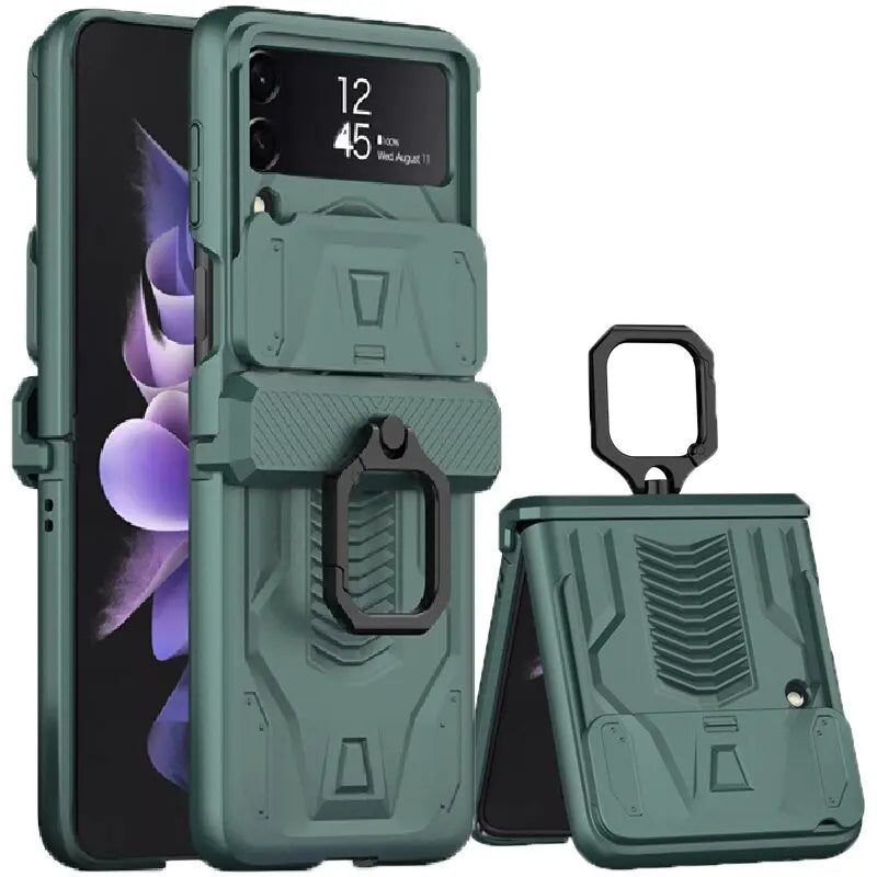 Cover a doppio strato per Samsung Galaxy Z Flip 4 e Z Flip 3 — Anello magnetico