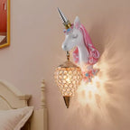 Einhorn Harz Wandleuchte