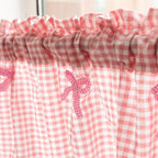 Plaid Lace Half Curtain for Kitchen and Small Windows - Euroselle