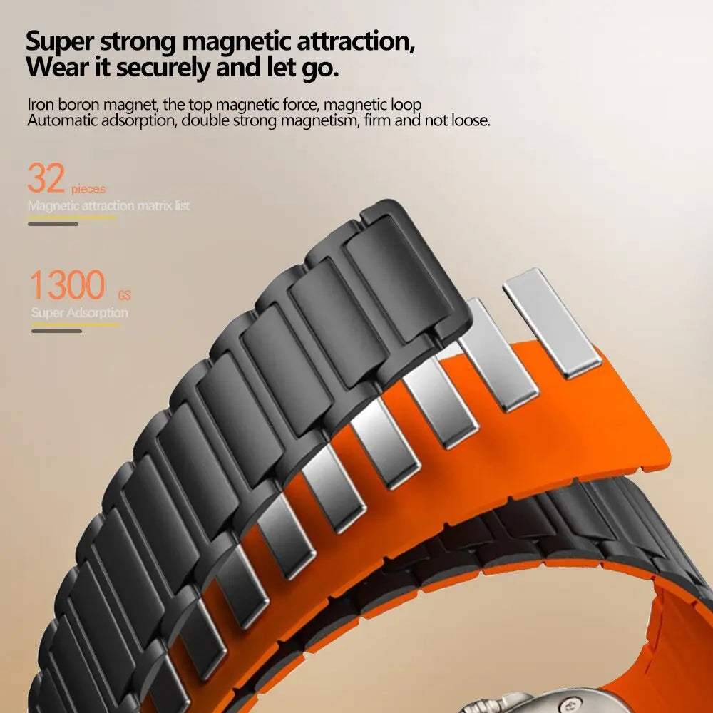 Bracelet sport magnétique pour montre, ajustement extensible — 38/40/41 et 42/44/45/46/49mm