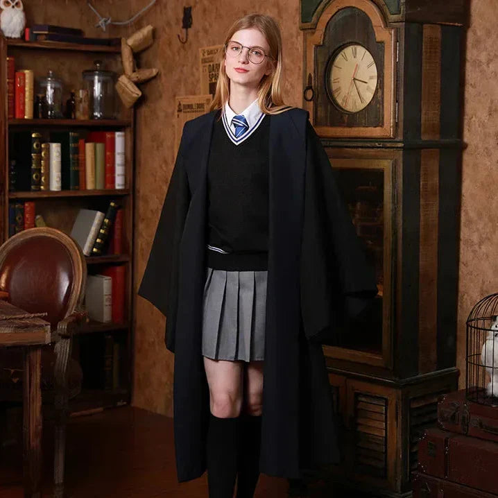 Hogwarts Wizarding Student Costume with Robe, Wand & Accessories for Children & Adults - Euroselle