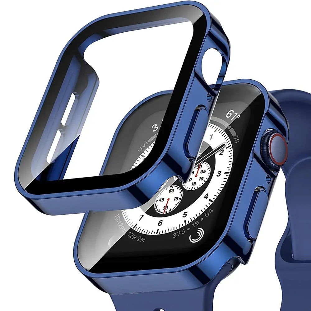 מגן נצמד ל-Apple Watch Series 4-9 — זכוכית מחוסמת ושריון PC