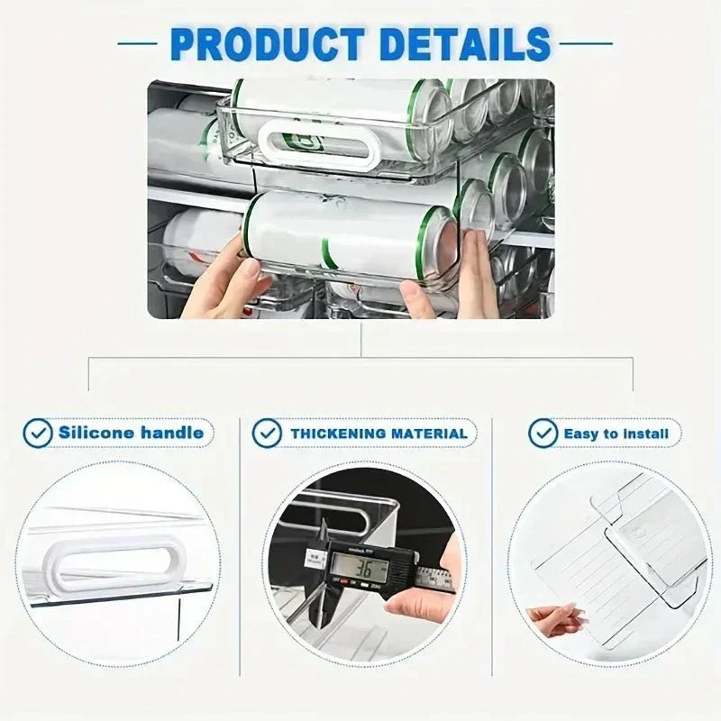 AeroCan Dual-Tier Can Dispenser — Automatic Roll-Forward Mechanism