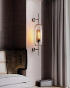 Adriel - Modern Honeycomb Brass & Glass Wall Sconce