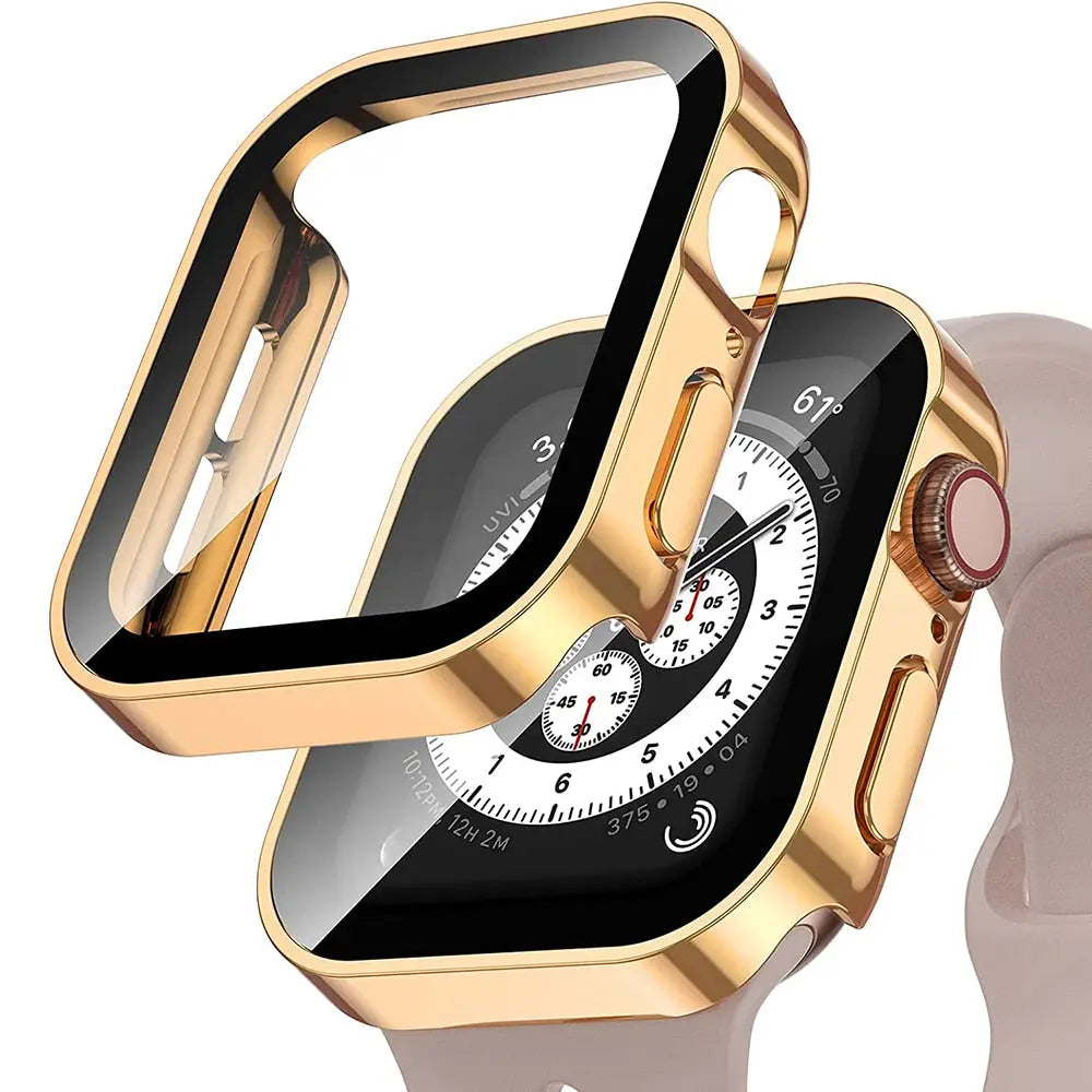מגן נצמד ל-Apple Watch Series 4-9 — זכוכית מחוסמת ושריון PC