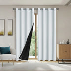 Modern 100% Blackout Curtains with Coated Lining for Bedroom & Living Room - Euroselle