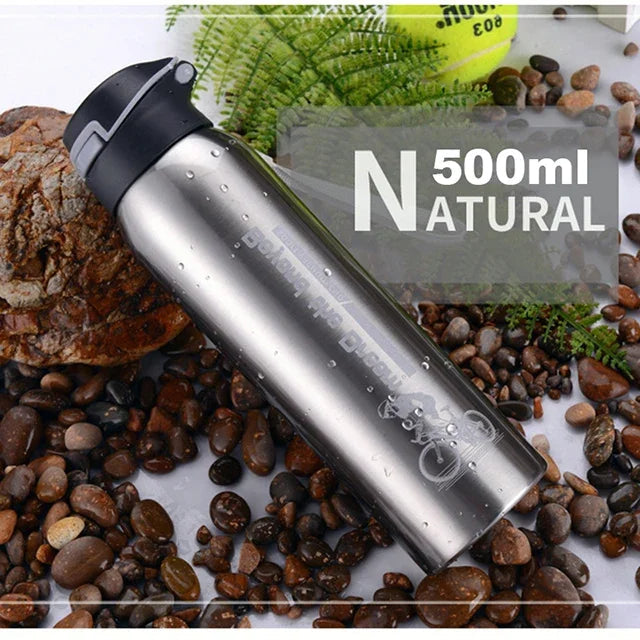 Doppelwandige Edelstahlflasche, 17 oz — Sportverschluss und Trageschlaufe