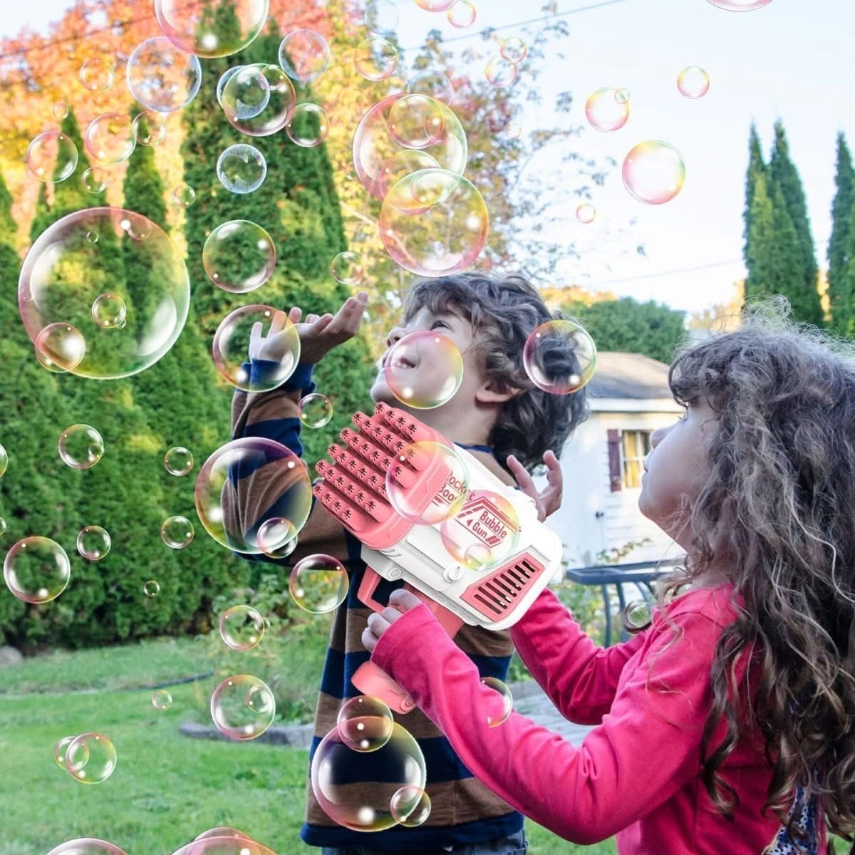 AquaJoy Cordless Battery-Free Bubble Toy – Continuous Automatic Dispenser