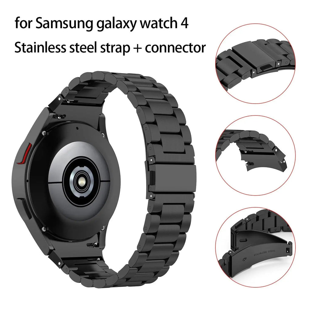 Correa de cuero y acero para Galaxy Watch 5 — Ajustable, varios acabados