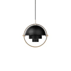 Nordic Tiered Black Pendant Light With Layered Metal Shades, Stylish Kitchen Ceiling Fixture