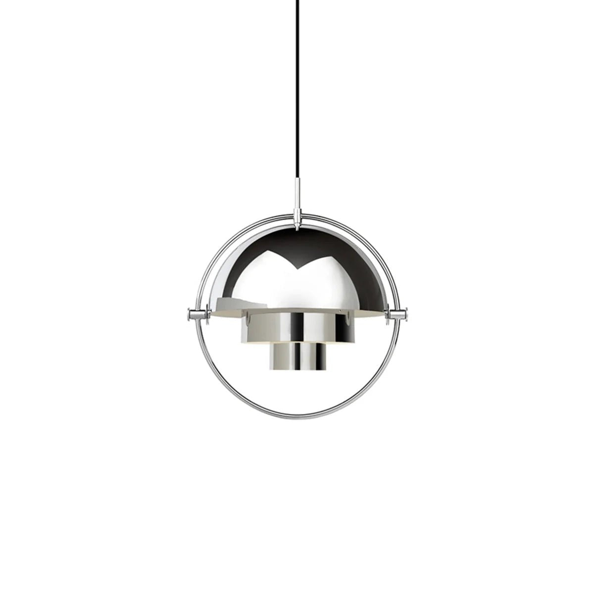 Nordic Tiered Black Pendant Light With Layered Metal Shades, Stylish Kitchen Ceiling Fixture