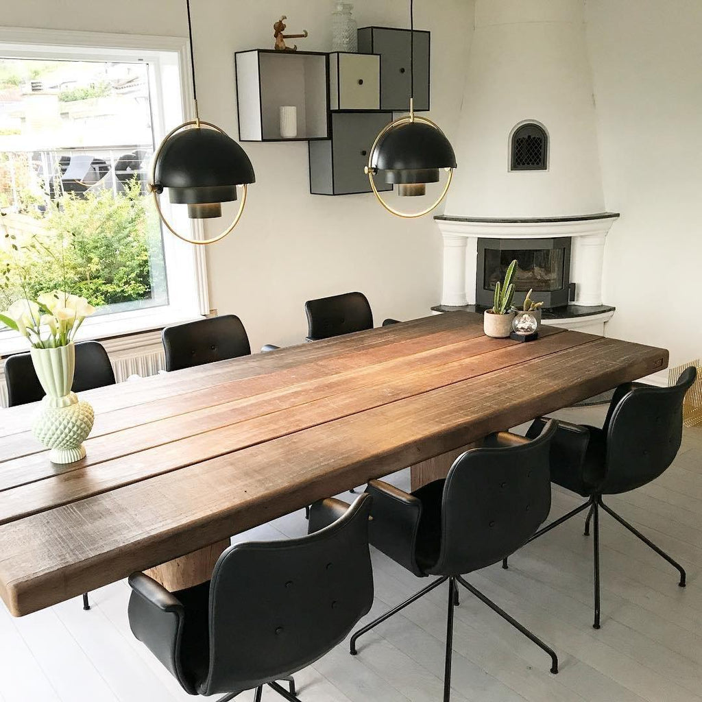 Nordic Tiered Black Pendant Light With Layered Metal Shades, Stylish Kitchen Ceiling Fixture