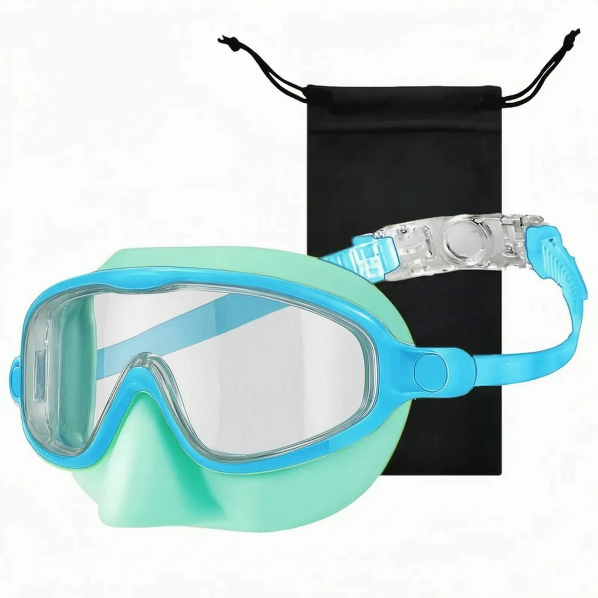 Schwimmbrille für Kinder mit vollständiger Gesichtsabdeckung und schützendem Nasenschutz