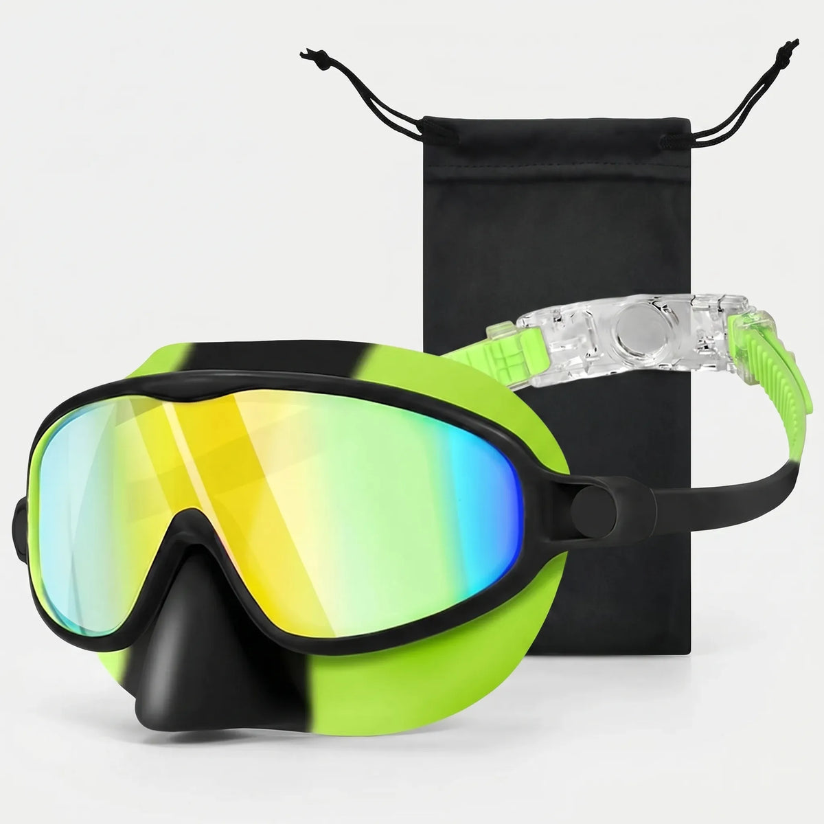 Schwimmbrille für Kinder mit vollständiger Gesichtsabdeckung und schützendem Nasenschutz
