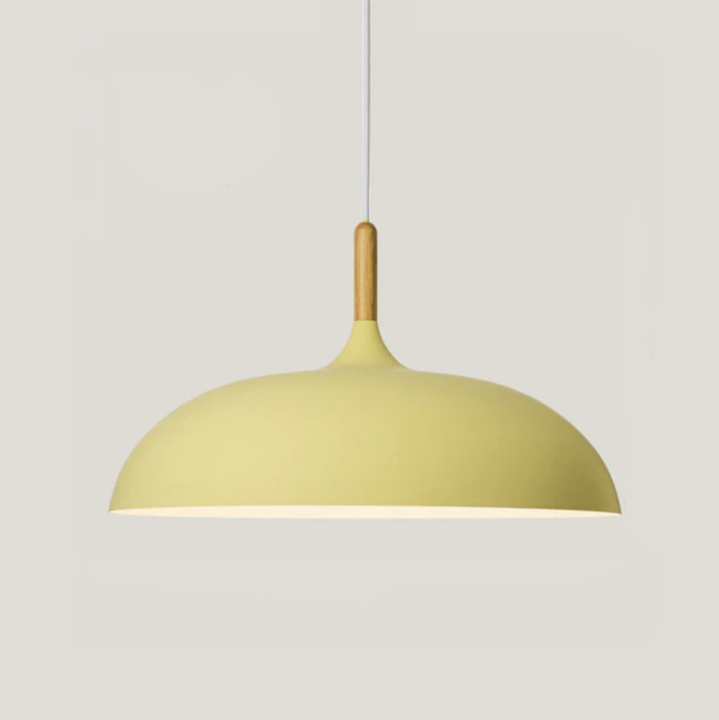 Soft Pastel Palette Pendant Lights in Metal & Wood - Final Sale