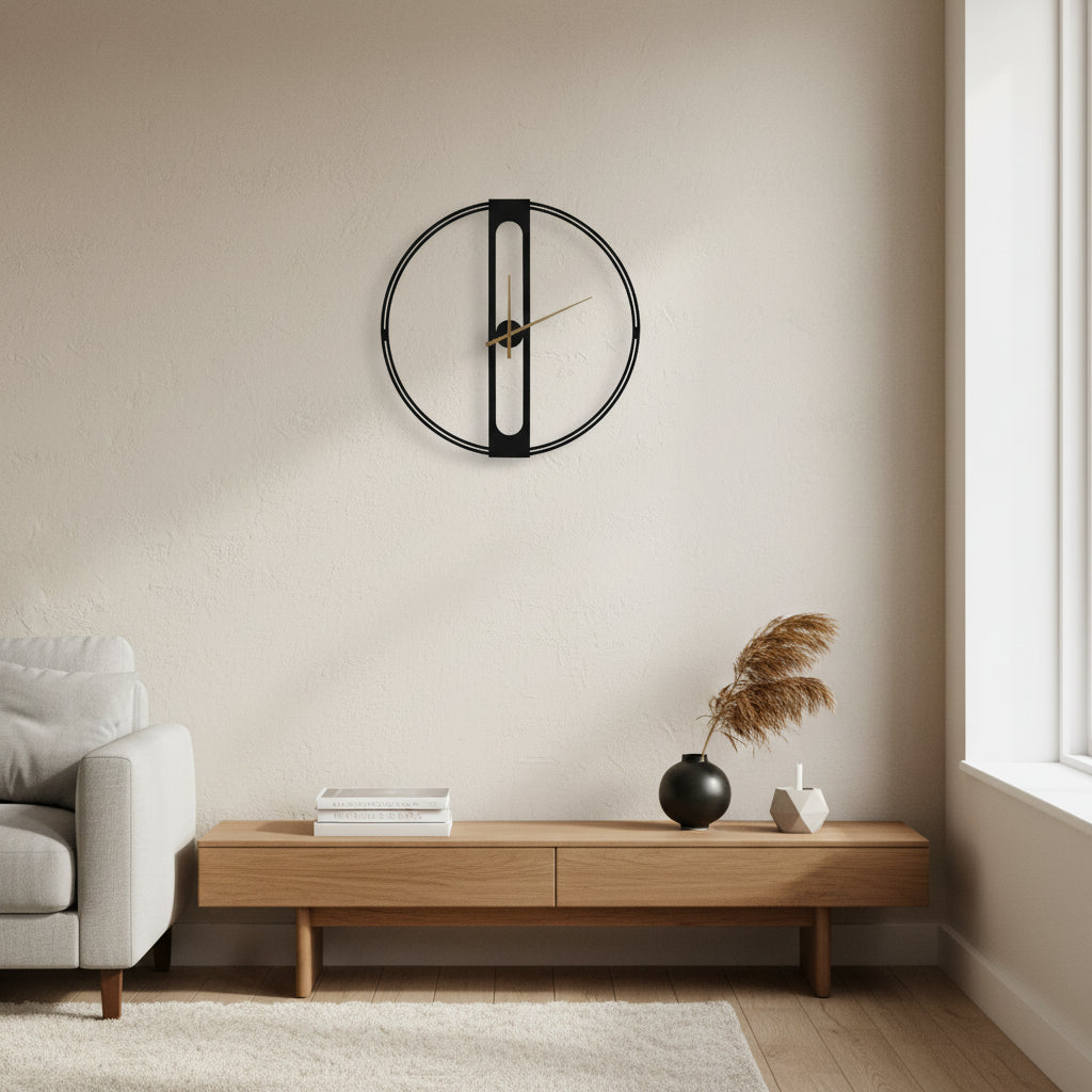 Modern 50CM Metal Wall Clock - Euroselle