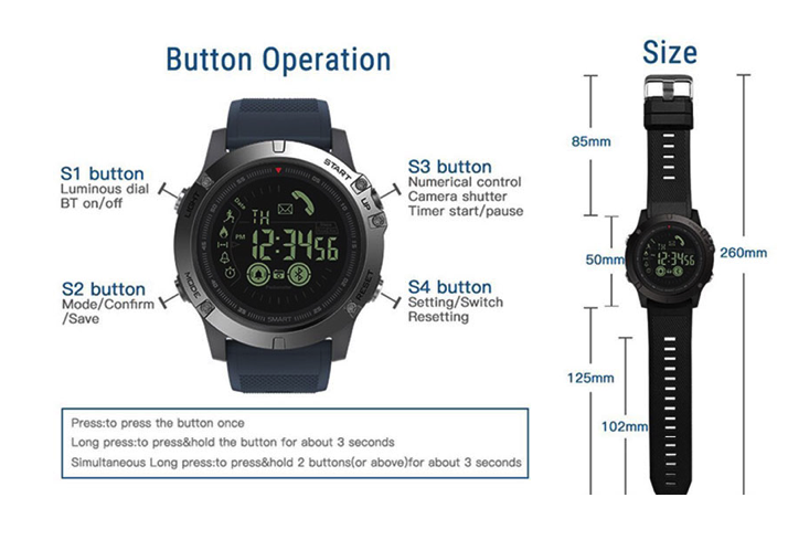 Oövervinnelig T Watch – Robust smartklocka i militär stil