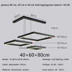 Square pendant chandelier