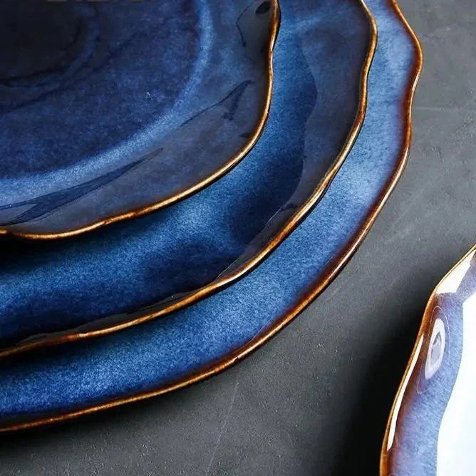 Ručně malované pestrobarevné talíře z kostního porcelánu, sada 10,5 palce