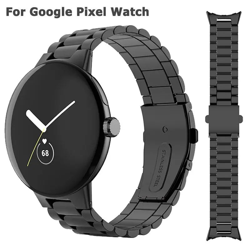Cinturino con chiusura in acciaio per Google Pixel Watch e Pixel Watch 2, 41mm