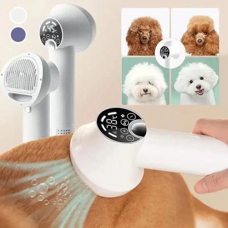 NovaPaws 2-en-1 Sèche-cheveux silencieux et brosse douce