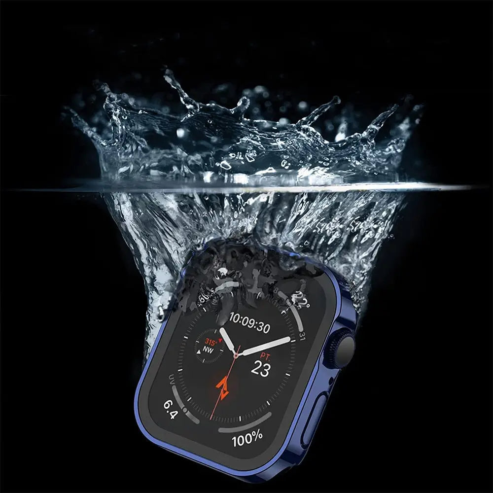 מגן נצמד ל-Apple Watch Series 4-9 — זכוכית מחוסמת ושריון PC