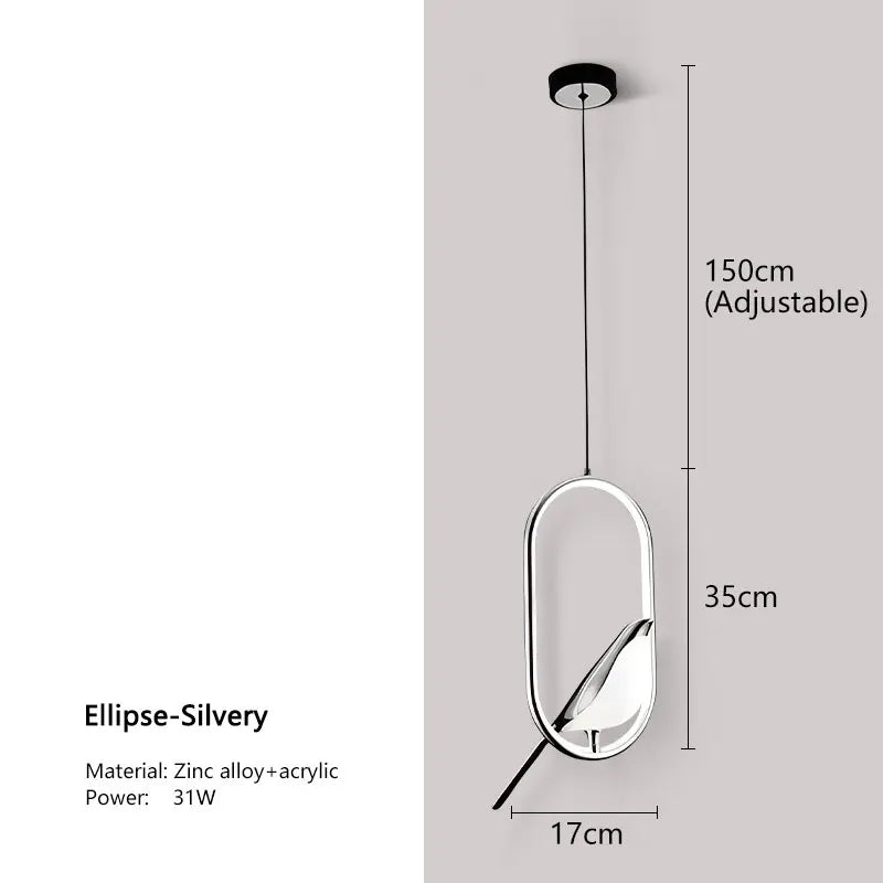 Lumina Nightbird LED Pendant Lamp, Chandelier For Kitchen And Bedroom