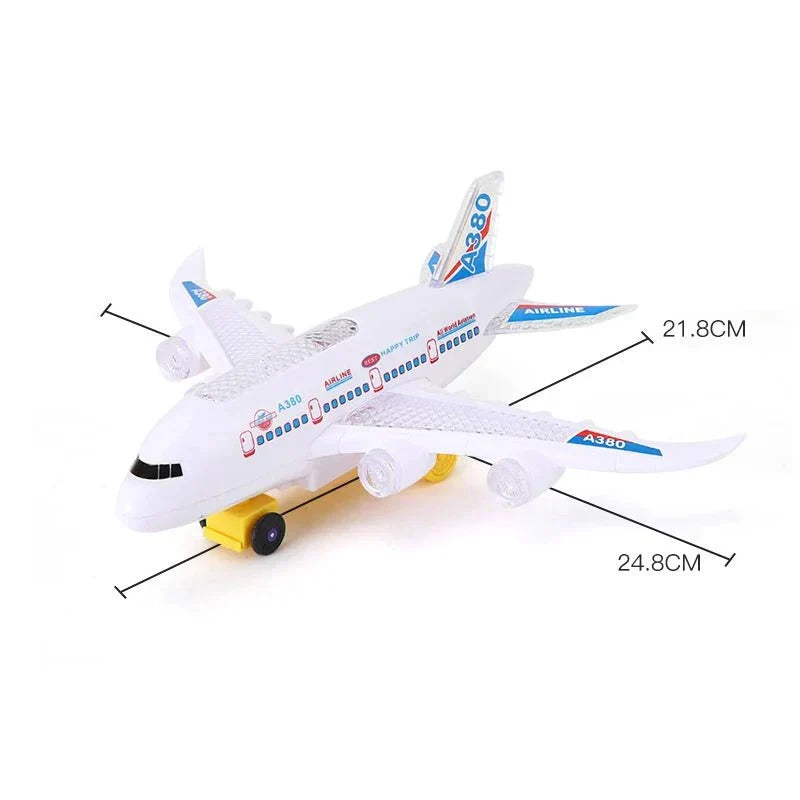 SkyNova Kids Smart Airplane Toy — Automatic Obstacle Detection, Music and LED Lighting