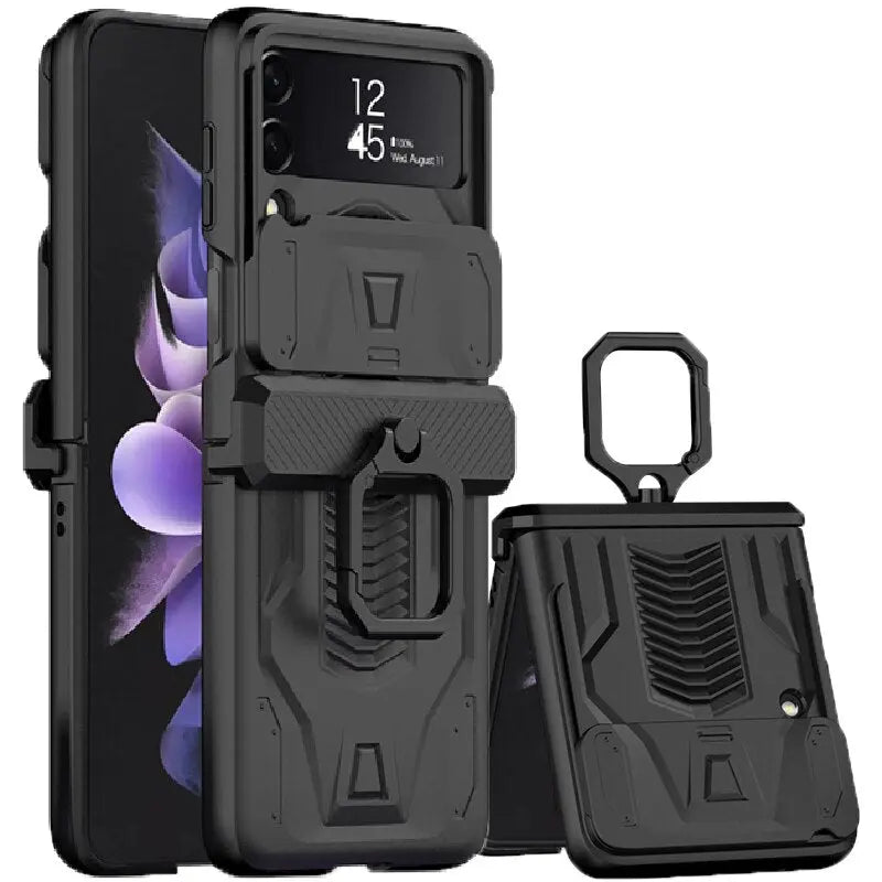 Cover a doppio strato per Samsung Galaxy Z Flip 4 e Z Flip 3 — Anello magnetico