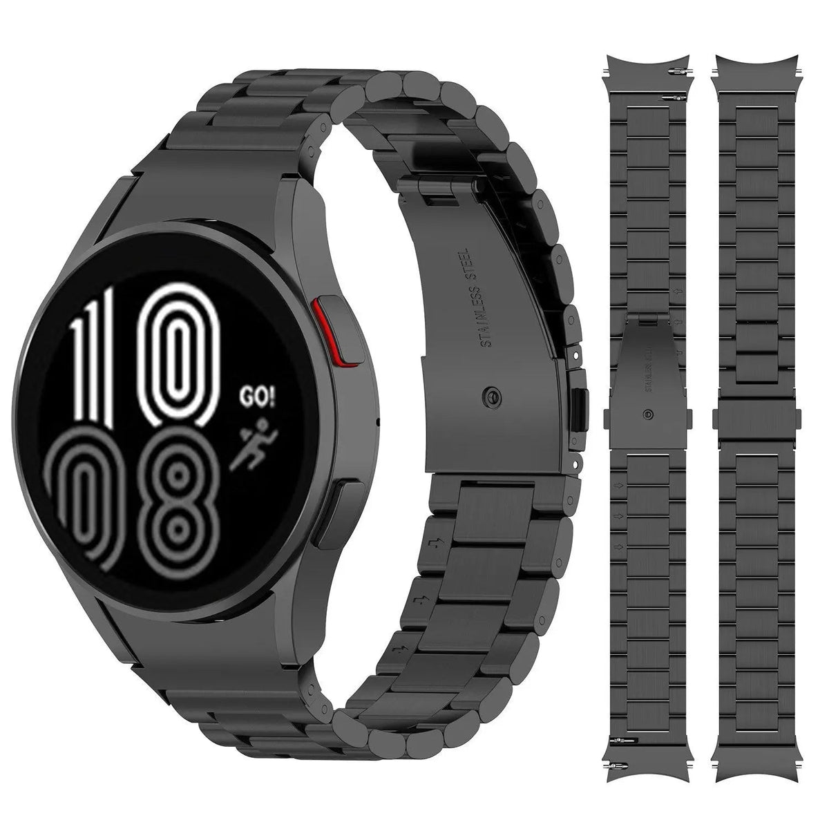 Correa de cuero y acero para Galaxy Watch 5 — Ajustable, varios acabados