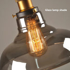 Retro Industrial Glass Pendant Light For Home And Bar