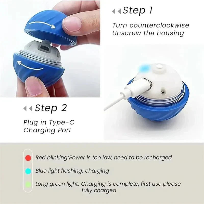 ActivePulse Interactive Self-Propelling Rechargeable Dog Ball — Autonomous Movement and Random Bouncing Action