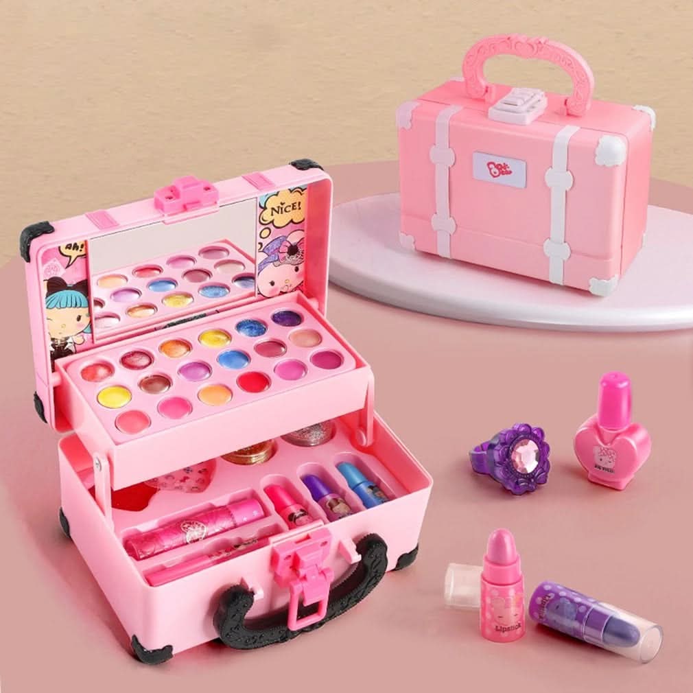 NovaGlow Safe Sparkle Makeup Kit — Compact Princess Carry Case