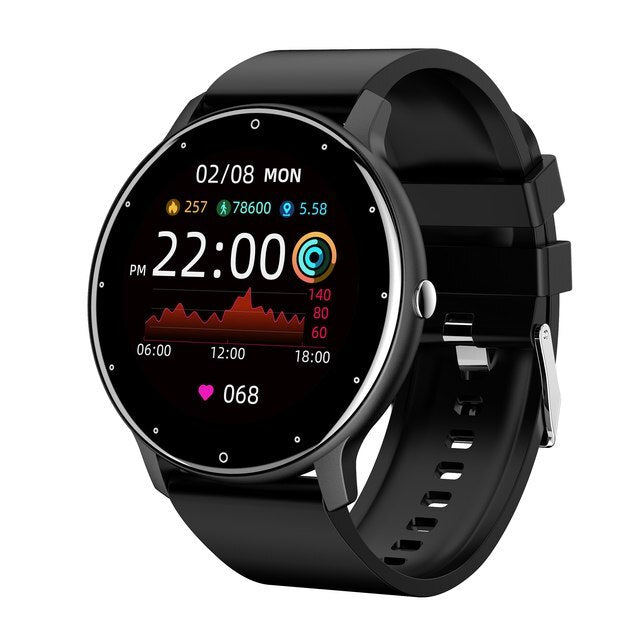 超薄型フィットネススマートウォッチ - 心拍数、睡眠、IP67、フルタッチ