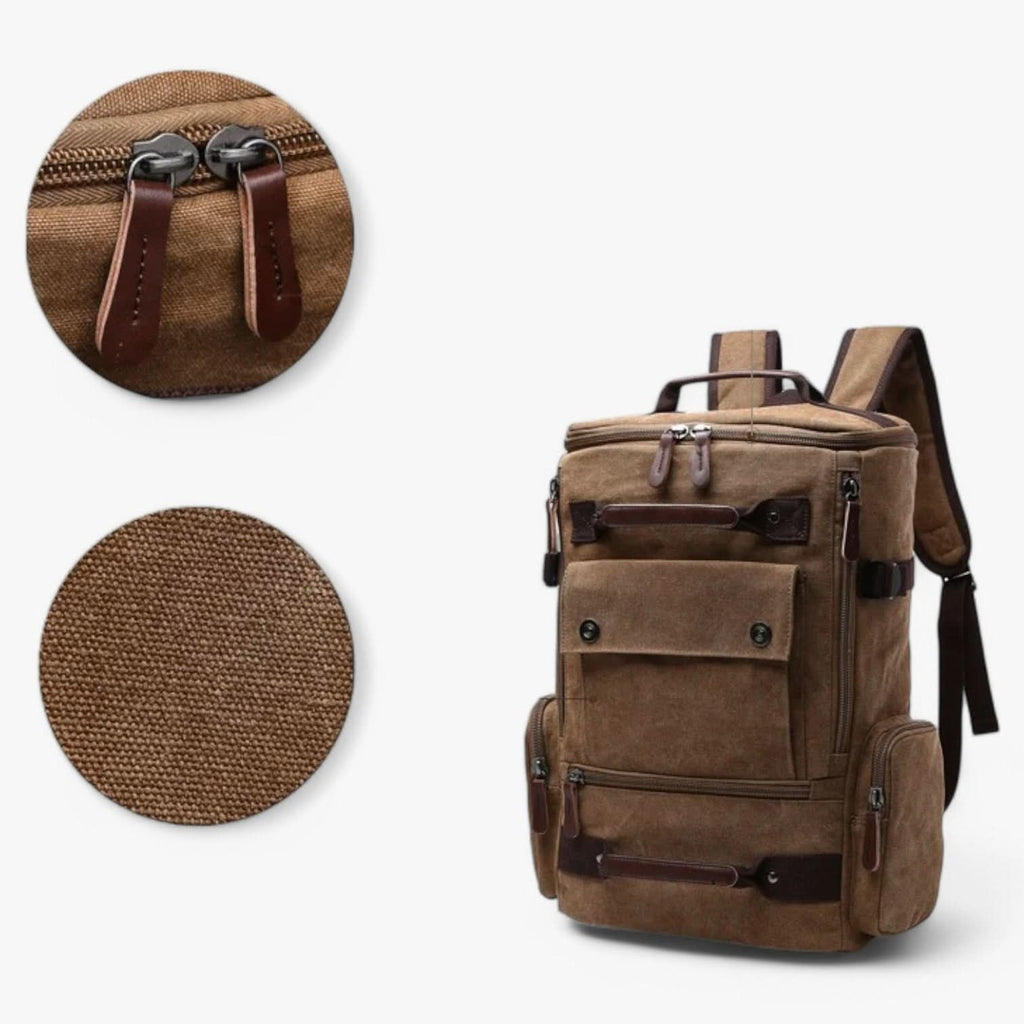 AeroTrail Laptop-Rucksack — Vintage-inspiriertes Design und praktische Tragefunktionen