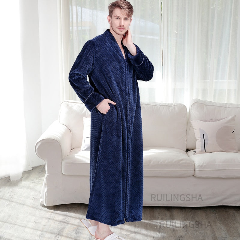 Robe de banho em lã polar com fecho para mulher e homem, com ou sem capuz, térmico, para usar em casa, com bolsos, macio, leve e quente