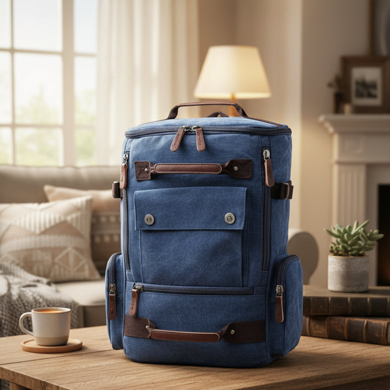 AeroTrail Laptop-Rucksack — Vintage-inspiriertes Design und praktische Tragefunktionen