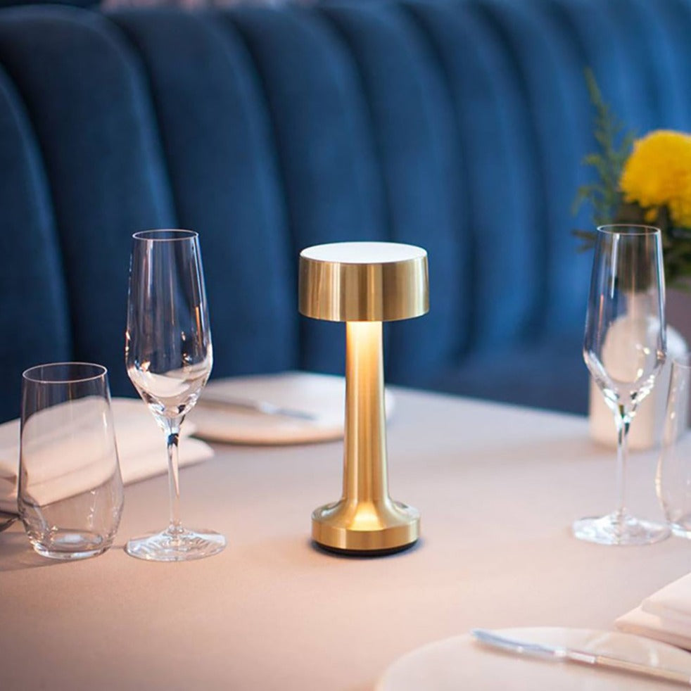 AstraGlow Retro Rechargeable Wireless LED Table Lamp For Restaurants And Bars
