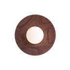LumaVale Holz- und Glas-LED-Wandleuchte minimalistisches warmes Licht